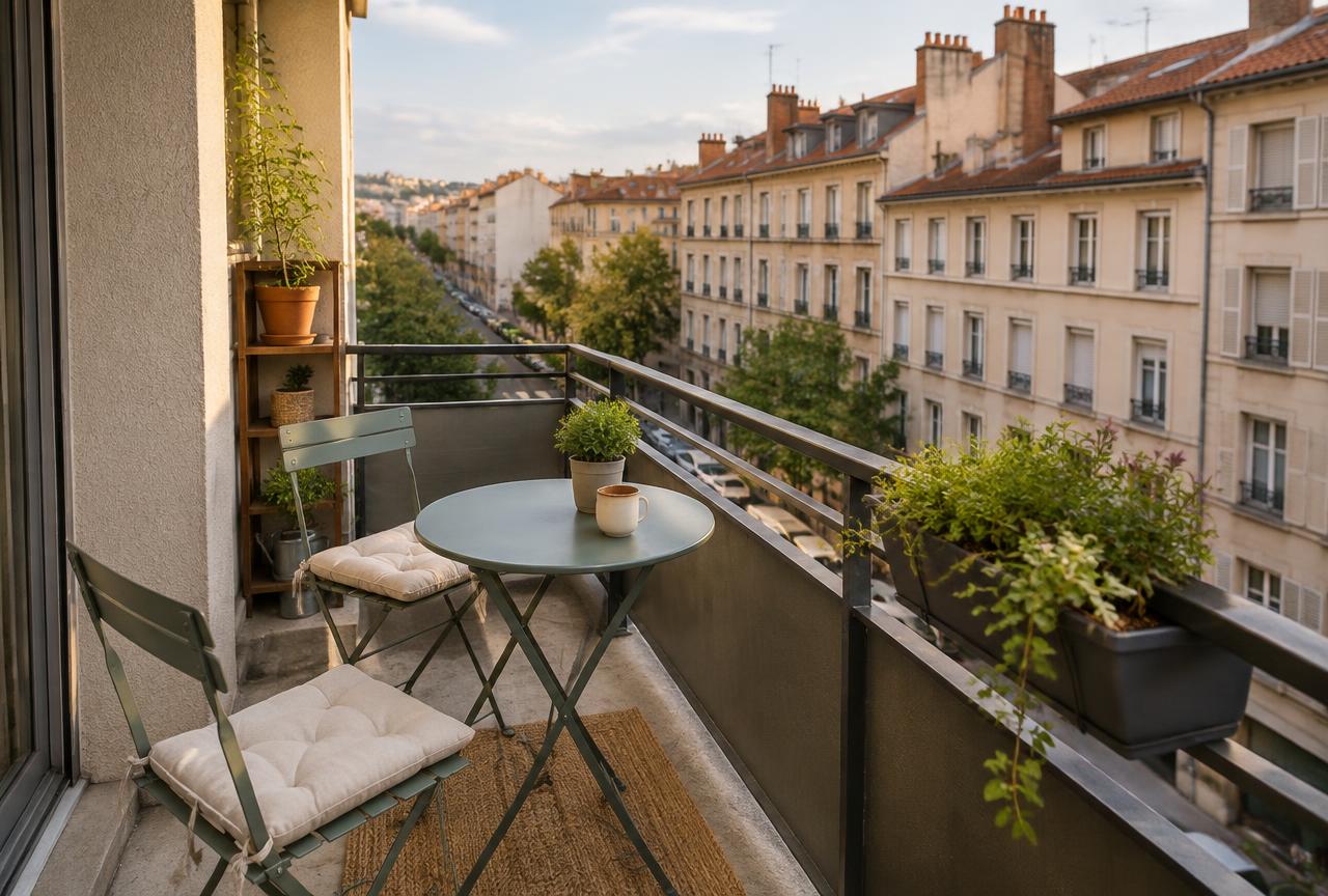 Balcon d’un appartement lyonnais